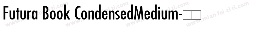 Futura Book CondensedMedium字体转换